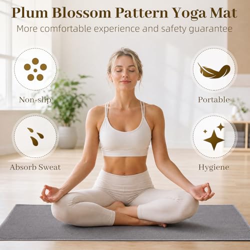 Non Slip Yoga Mat Towel with Silicone Grip Dots - 72 x 24 inches