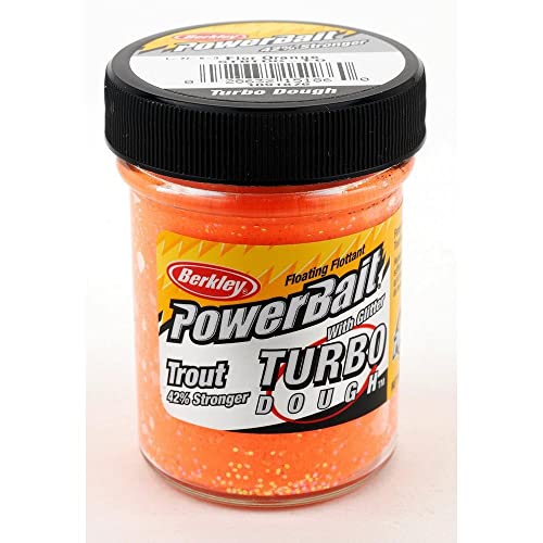 PowerBait Trout Fishing Dough Bait - Fluorescent Orange Glitter