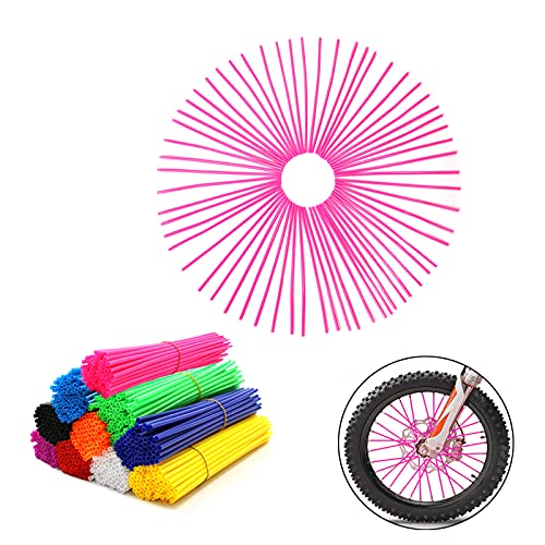 72 Pcs Pink Motorcycle Spoke Skin Covers - Wheel Decoration