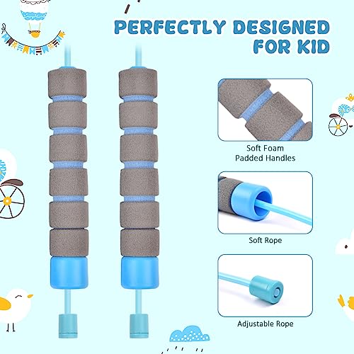 Adjustable Jump Ropes for Kids - 2 Pack Blue & Purple
