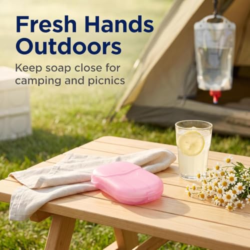 Portable Travel Soap Sheets - 5 Colorful Boxes for Outdoor Use
