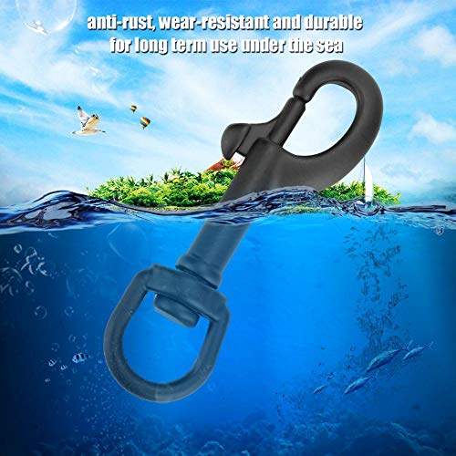 VBESTLIFE Stainless Steel Dive Clips with Swivel Eye Snap Hook 75mm for Underwater Use