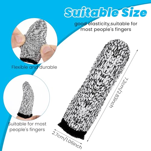 14 Pieces Cut-Resistant Finger Covers - Reusable Protective Sleeves