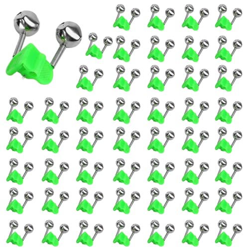 KEXINGTUO 50 Pack Fishing Bells for Rods, Catfish Bite Alarm Clip On Poles