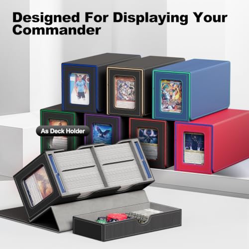 MTG Commander Deck Box with Magnetic Card Holders & Dice Tray