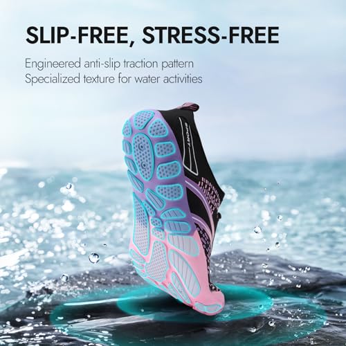 Quick Dry Water Shoes for Women & Men - 8.5 Women/7 Men - Pink