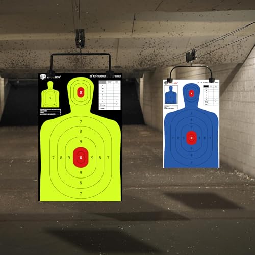 High Visibility 5-Color Silhouette Paper Targets - 10 Pack, 23x35 inch
