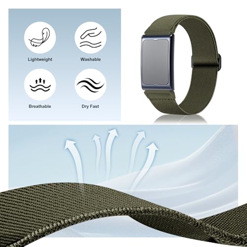 22mm Sport Stretchy Ankle/Arm Band - Army Green, 6.7"-12.6"
