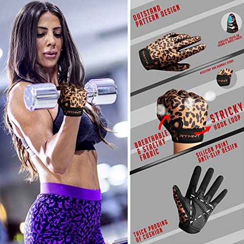 Full Finger Workout Gloves - Grip Gloves for Gym & Fitness - 0 Leopard / Medium