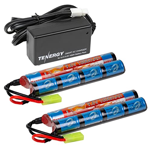 9.6V NiMH 1600mAh Rechargeable Battery Pack & Charger for Airsoft