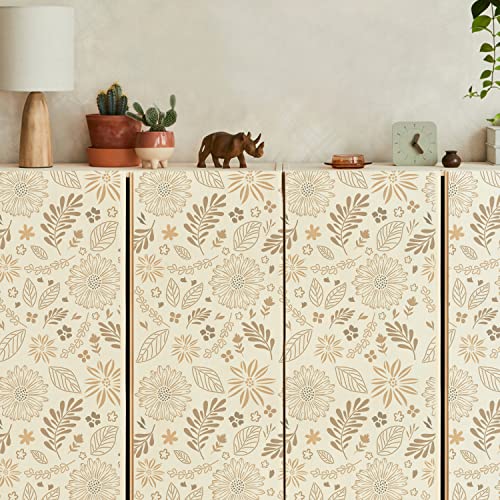 GSS Designs Allover Floral Daisy Wall Stencils 12x16Inch Garden Flowers Wall Stencils for Painting Floral Stencil for Wall Wood Furniture Craft Art