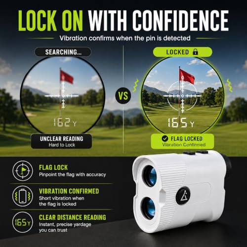 Angora Brands Golf Rangefinder with Slope, 1200-Yard Distance, Laser, Magnet