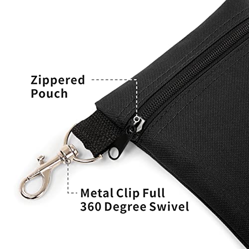 Professional Golf Tee Pouch - 5.62x6.87 Inch - Black