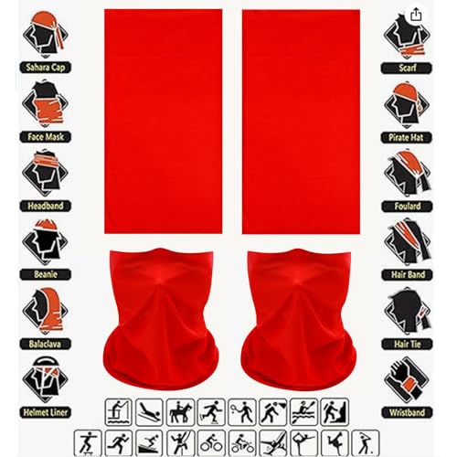 Cutewing No5r / 10 Multi-Color Neck Gaiter Face Mask Buffs - Versatile Sport & Outdoor Headwear