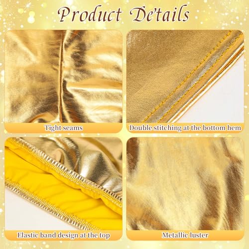 Metallic Strapless Top - Shiny Bandeau Tube Top - Gold Small