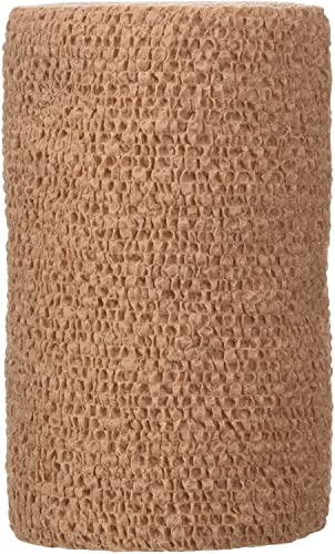 Self Adherent Wrap - Tan, 4" x 5 Yards, 5 Rolls