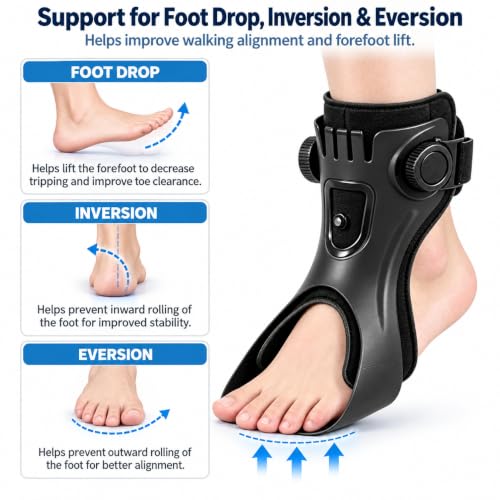 Uxinjat Left XL Inflatable Foot Drop Brace Ankle Foot Orthosis Support