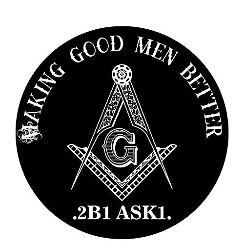 Masonic Bumper Sticker - Making Good Men Better, 4.5" Diameter