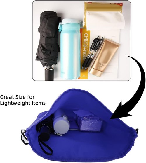 GoodtoU Drawstring Backpack - 48 Pcs Blue Drawstring Bags for Gym & Travel Convenience