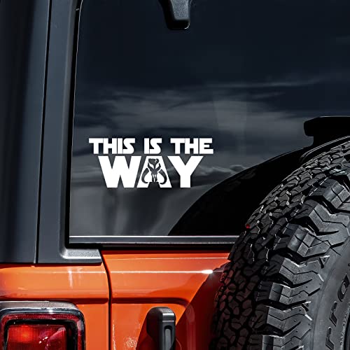 This is The Way Decal Vinyl Sticker - White, 5.5" x 2"