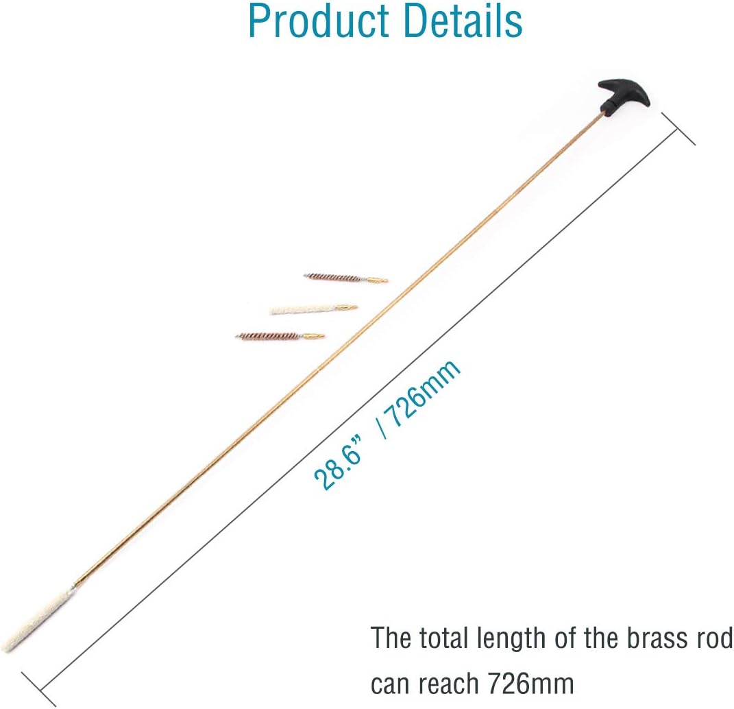 Skiennix Rifle Gun Barrel Cleaning Kit - .177/.22 Caliber Bore Brush Set for Pistols & Airguns