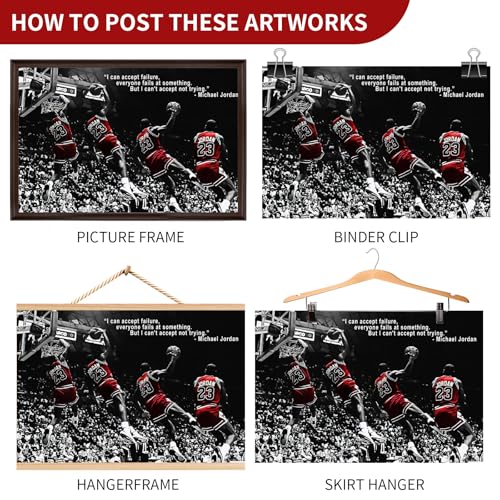 Michael Jordan Large Sports Poster - 24"x32" Unframed Canvas - Pattern D
