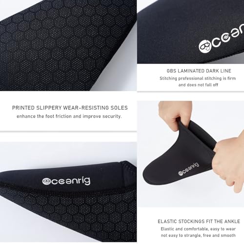 Neoprene Wetsuit Socks 2.5mm - Thermal Diving Socks for Snorkeling & Surfing - Large/Black