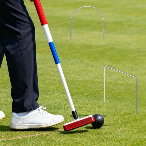 Set of 10 U-Shape Croquet Wickets - Galvanized Steel with Plastic Coating