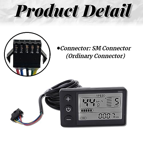 S866 Electric LCD Display Speedometer Odometer for E-Scooters