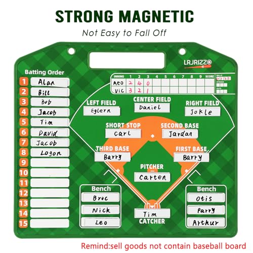 Baseball Lineup Magnets - 40 Pcs Magnetic Coaching Board Set