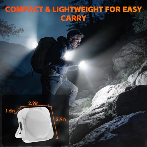 Rechargeable LED Camping Lantern - 2000mAh Battery, Waterproof, White