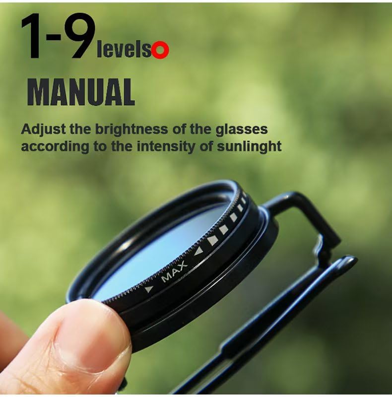 Loycco Handmade ND-400 9-Gear Polarized Adjustable Dimming Men & Women Sunglasses - Filter Diving & Fishing, 78 C2 / 49mm