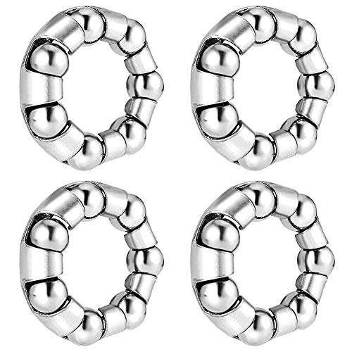 Jaceyon Bicycle Wheel Bearings 3/16" x 7 Replacement Front & Rear Axle Parts, 4 Pack