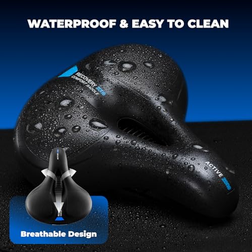 Bike Seat Cushion - Soft Wide Bicycle Saddle for Peloton - Blue