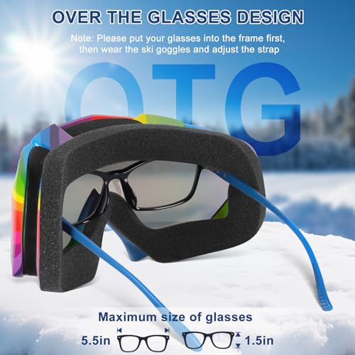 Ski Goggles with UV Protection - Silver (Vlt 9.3%)