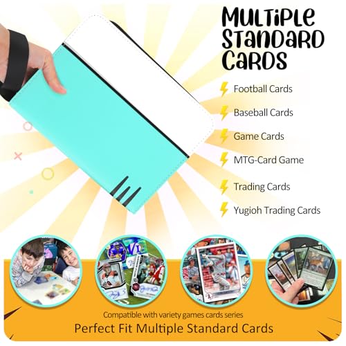4-Pocket Card Binder - Collectible Trading Card Album - Light Cyan