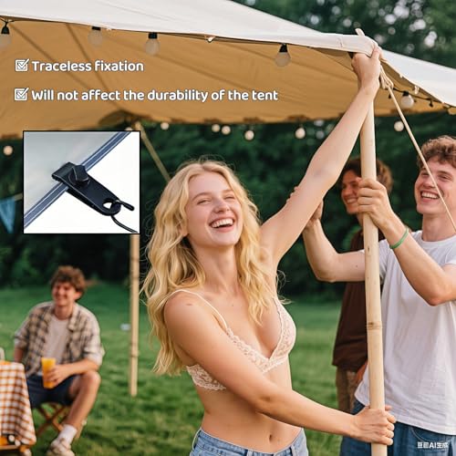 Heavy Duty Windproof Tent Clips - 5-Pack Tarp & Canopy Rope Clamps