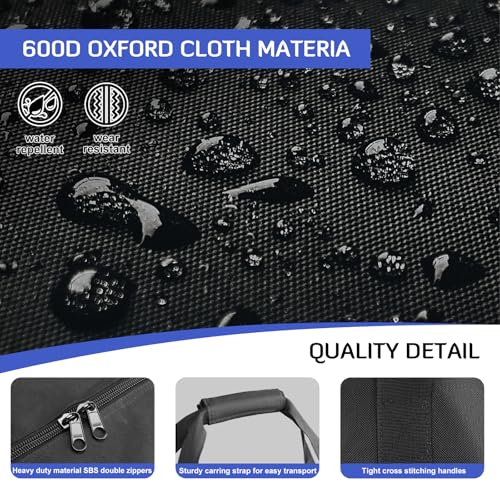 INFANZIA 41 Inch Large Travel Duffel Bag with Water-Resistant Oxford Material - Black, 94L Capacity, Dual Carry Handles