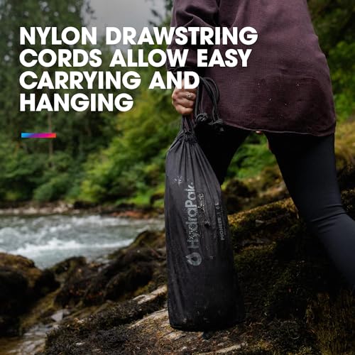 HydraPak Pioneer 10L Collapsible Water Storage & Dispensing System - Black, BPA-Free, Backpackable for Camping