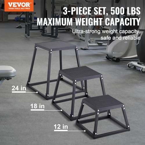 18 Inch Plyometric Jump Box - Steel Anti-Slip Fitness Platform