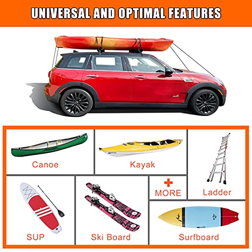 Universal Kayak Roof Rack Pads - 32 Inch Soft Pads with Straps