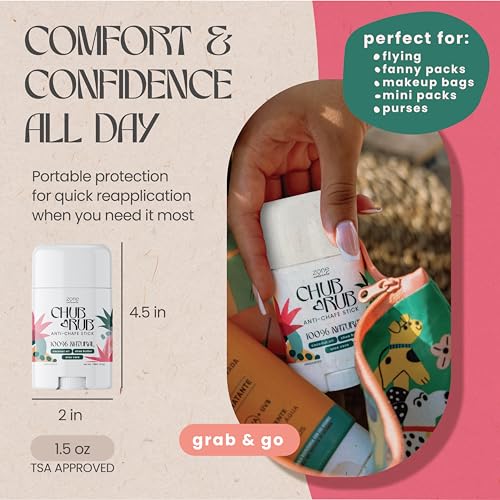 Natural Anti-Chafing Stick - 1.5 oz Friction Defense for Thighs & Arms