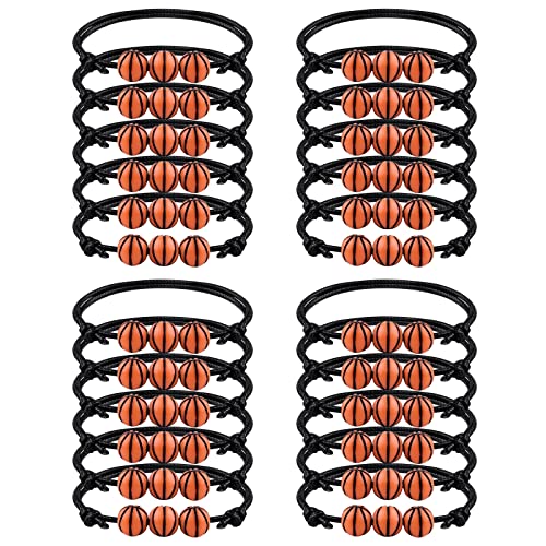 Basketball Bracelets - 24 Pcs Adjustable Sports Theme for Kids