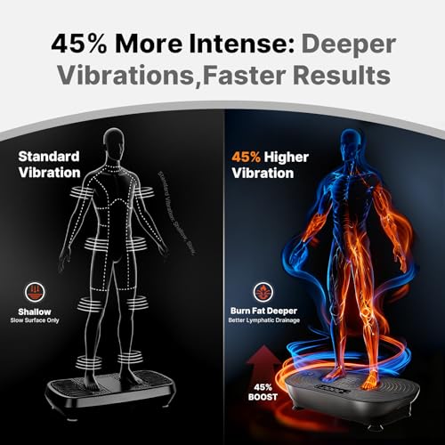 Vibration Plate Exercise Machine with Touchscreen - Black