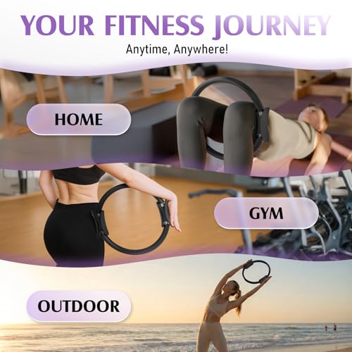 14.5-Inch Pilates Ring - Durable Resistance Circle with Foam Handles
