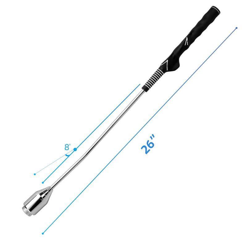 Mile High Life Golf Tempo Trainer | Golf Grip Trainer | Golf Swing Training Aid | Two Weight Configuration Options | for Right-Handed Golfer