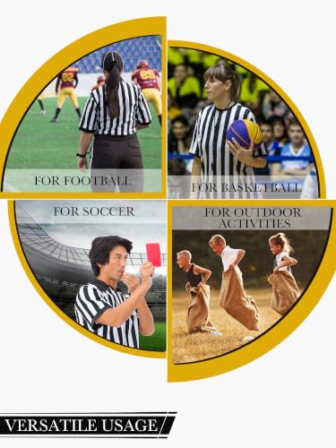 Referee Jersey with Whistle Set - Large Size for Men & Women