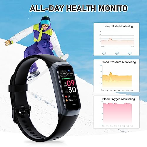 Fitness Tracker with Heart Rate, Blood Pressure & Sleep Monitor