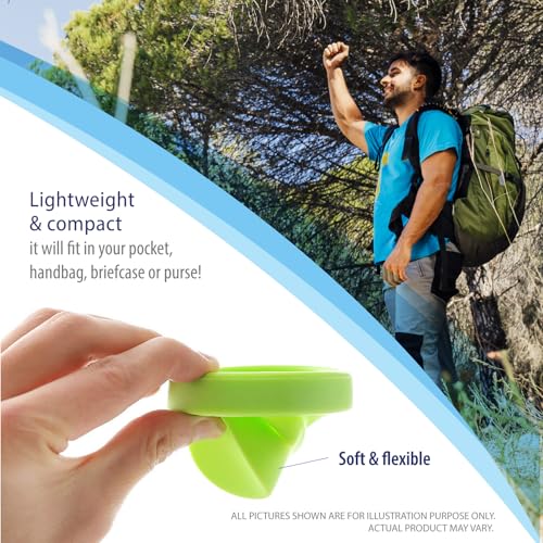 Collapsible Silicone Travel Cups - 2 Pack with Lids, Eco-Friendly