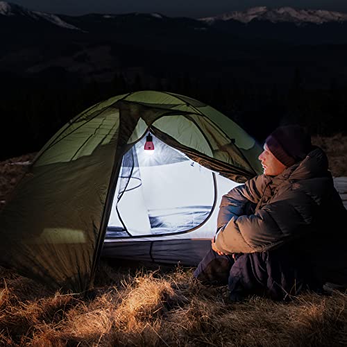 Rechargeable Camping Light with Clip Hook - Pink, 3 Modes